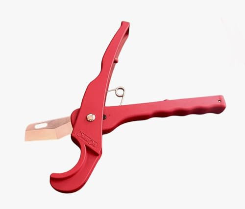 ASPIRE UK Pipe Cutter 3-42mm Red | Heavy Duty PVC, Rubber, PEX & Plastic Cutter with Sharp Blade | One-Handed Comfort & Control | Ideal for DIY Plumbing, Trade Work, Garden Irrigation & Home Repairs
