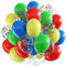 Ballons Riche et coloré Set, Ballons Anniversaire, 60 Pièces 12 pouces Ballons de Baudruche, Bleu Vert Rouge Jaune Latex Ballons Helium Ballons Party Ballons Pour Mariage Anniversaire Fête Baby Shower