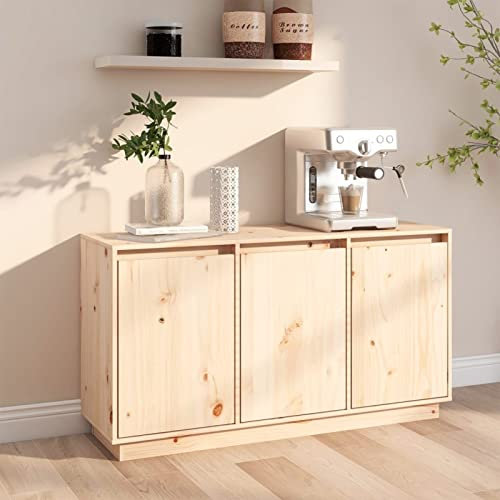 ShGaxin Sideboard 111x34x60 cm Massivholz Kiefer, Kommode Schlafzimmer, Kommoden & Sideboards, Wohnzimmerschrank, Flur Kommode, Zimmer Möbel - 813809