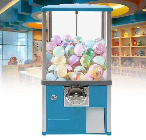 Distributeur Automatique, Distributeur De Capsules De Bonbons Pour Jouets Commerciaux,Distributeur De Balles Rebondissantes à Capsules Rondes Pour 4,5 à 5,5 Cm Pour Magasins De Jeux,Blue