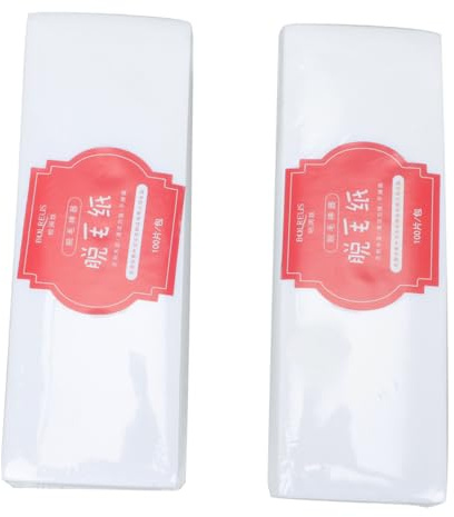 PACKOVE Strisce Depilatorie in Carta Cerata Monouso 200 Pezzi per Depilazione Viso, Corpo e Gambe, Rimozione Rapida Peli Superflui per Uso Domestico da Viaggio