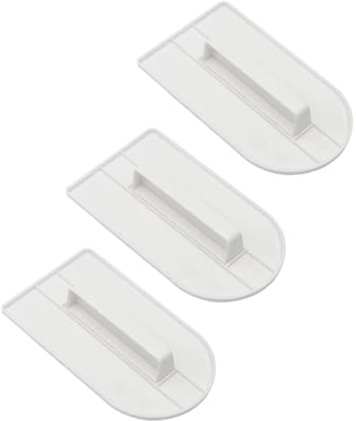 3 Pcs White Plastic Fondant Icing Smoother Polisher Icing Scraper Paddle Tool for Cake Sculpting and Modeling Decoration