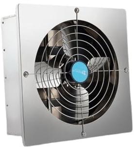 Standventilator, Lüftungsventilator Quadratischer Abluftventilator aus Edelstahl 304, Starker Haushalts-Küchenabluftventilator mit hohem Luftvolumen, Badezimmerabluftventilator