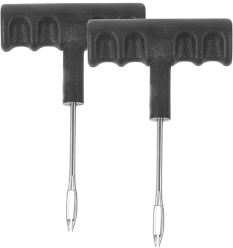 ANDRESLAD Outil de Réparation de Crevaison Portable en Métal Design sous Vide, Lot de 2pcs pour Réparation Rapide des Pneus de Voiture
