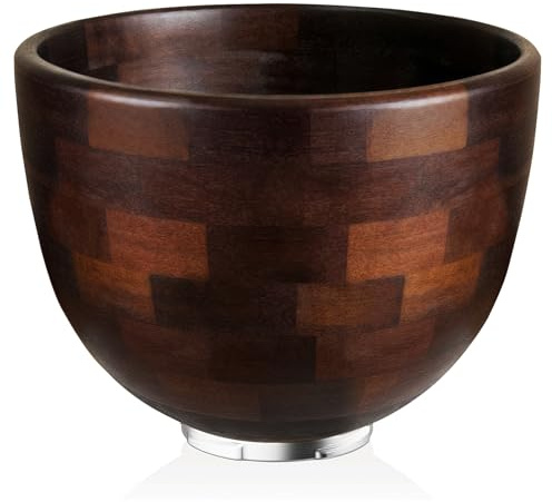 Natural Acacia Wood Mixing Bowl Compatible with KitchenAid 4.5 & 5 QT Tilt-Head Models, Wooden Mixer Bowl for KitchenAid Stand Mixers