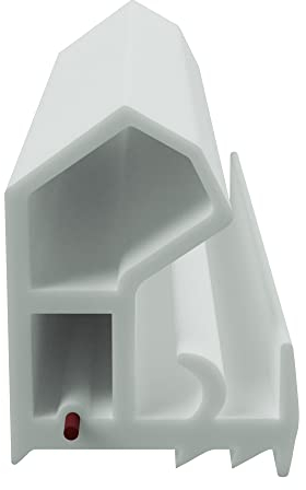 DIWARO® Stahlzargen-Dichtung SZ105 | weiß, braun, schwarz oder grau | 5 lfm für Haus- und Innentüren. Zum Schallschutz und abdichten der Tür. Bestehend aus TPE (Thermoplastischen Elastomer) (weiß)