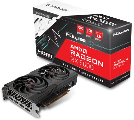 Sapphire 11310-01-20G Pulse AMD Radeon RX 6600 Gaming Graphics Card with 8GB GDDR6, AMD RDNA 2