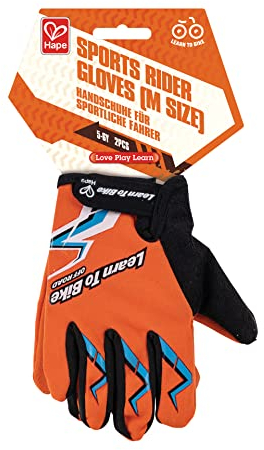 Hape Cross Racing Handschuhe Schutzbekleidung zum Fahrrad und Laufrad Fahren, Größe M, 5-6 Jahre