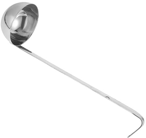 ABOOFAN Cucharón De Acero Inoxidable 90 Ml Gancho Cucharas Para Salsas Utensilios De Cocina Diseño Ergonómico Adecuado Para Servir Sopa y Salsas Fácil De Limpiar Para Restaurantes y