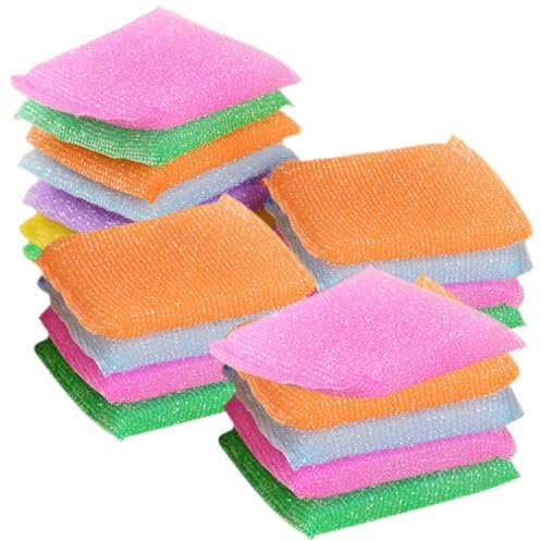 iplusmile 20stücke Küchenschwämme Kratzfreie Spülschwämme Mikrofaser Für Geschirr Und Harte Oberflächen Geruchsneutral Und Langlebig Farben Zufällige Auswahl
