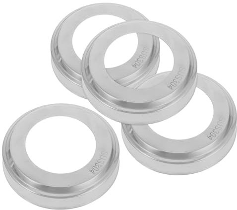 ANDRESLAD Brida para Barandilla de Piscina 4 Piezas Placas de Escudo de Acero Inoxidable de Alta Resistencia Anillo de Escalera para Piscina Enterrada Cubierta de Tubo de Escalera de SPA