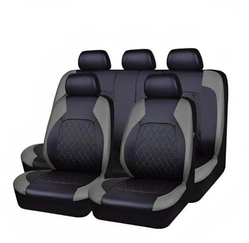 Auto Sitzbezügesets für Renault Espace 2.0/2.0 Blue dCi/2.0 dCi/2.0 Turbo, Leder AutositzbezüGe 5 Sitzer Schonbezug Autositz Vorder Hinten, Auto Zubehör,C Grey