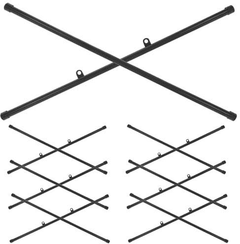 Angoily Set da 10 Aste Appendiposter in Plastica Abs Nero 53 Cm Ganci e Clip per Cornici da Pittura, Adatte a Poster, Stampe e Tele, per Esposizione Negozi e Pubblicità