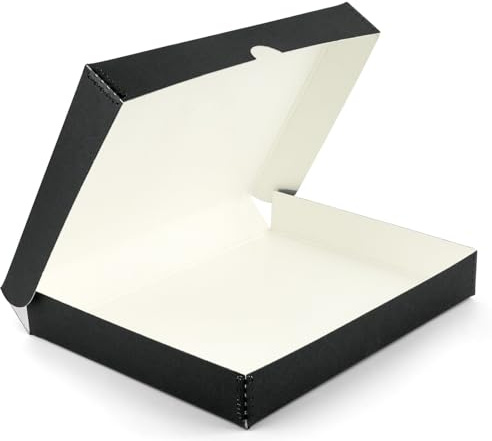 Lineco Museum Archival Folio - Caja de almacenamiento sin ácidos con bordes de metal, 16.5 x 20.5 x 1.75 pulgadas, color negro (717-1620)