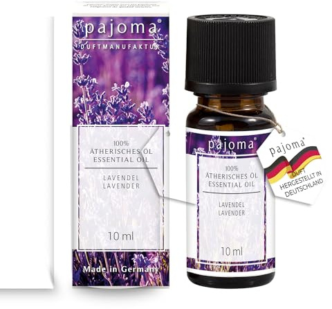 pajoma® Duftöl 10 ml, Lavendel | 100% Naturrein Ätherisches Öl für Aromatherapie, Duftlampe, Aroma Diffuser, Massage, Naturkosmetik | Premium Qualität