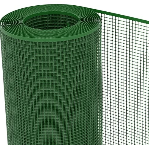 TENAX Malla de Plástico Quadra 10 Verde 1,00x10 m, Malla Protectora Multiuso para Balcones, Vallas y Cercados