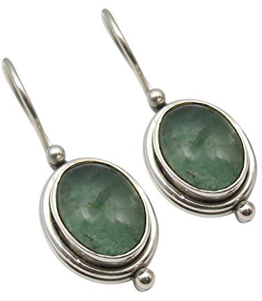 SilverStarJewel Sterling Silber Apatit Antiker Stil Ohrringe 2,5 cm Steinschmuck Frühlingsferien Angebote jetzt