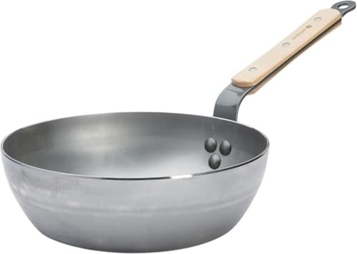 DE BUYER Eisenpfanne, 24 cm, Antihaft, Induktion geeignet, Holzgriff