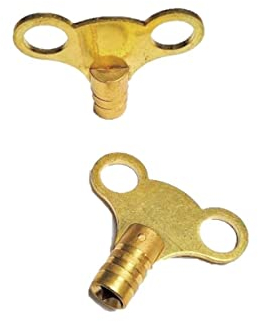 Simply Products Pack of 2 - Brass Radiator Key - Radiator Bleed Key, Easy Grip - Venting Air Valve