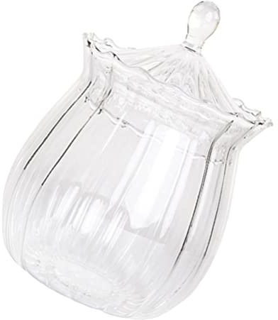 Tarro De Terrón De Azúcar De Vidrio Azucarero De Porcelana Azucarero De Café Barril De Galletas De Vidrio Tarro De Comida Seca Tarro De Azúcar De Cristal Tazón De Bocadillos Moda