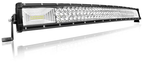 Willpower Rampe LED 81cm 405W Barre LED 12V 24V pour 4x4 Voiture Quad | LED Light Barre Lumineuse Incurvée, 6000K Blanc, Étanchéité IP67, pour Camion Tracteur Offroad Véhicule Bateau ATV