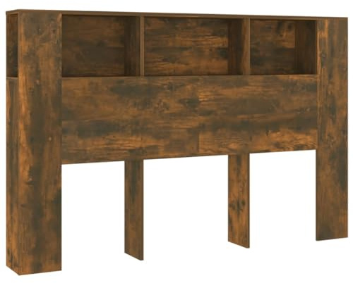 vidaXL Mueble cabecero Color Roble Ahumado 160x18,5x104,5 cm