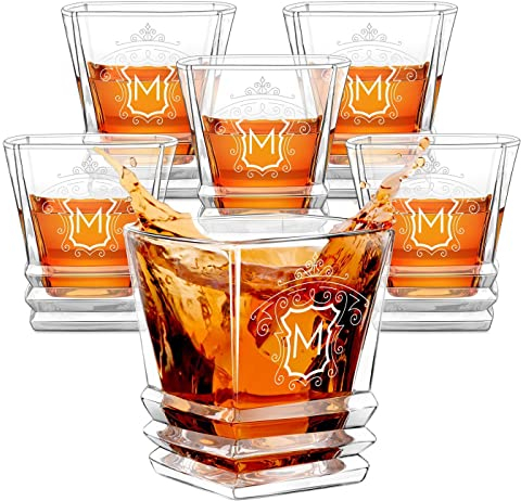 Maverton Set bicchieri da whisky 280 ml in vetro, incisione personalizzata