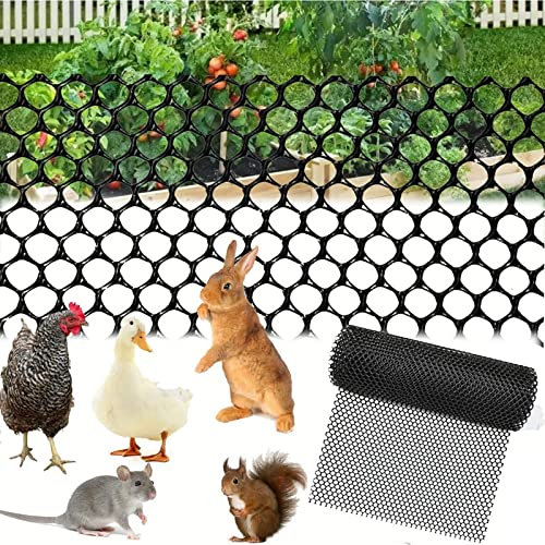 Gartenzaun Temporäre Absperrung Außen, Schwarz Plastik Geflügelnetz Maschendrahtzaun, Für Den Bau Und Als Tierschutzzaun, Leicht Zu Installieren Und Zu Entfernen ( Color : W 60cm/23.6in , Size : L 30m