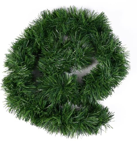 3X Weihnachtsgirlande 10 Meter - künstliche Dekogirlande Ø 10 cm - Tannen Girlande Weihnachten (3X grün)