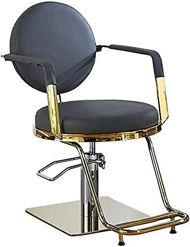 Salon-Liegestuhl, einfacher Retro-hydraulischer Friseurstuhl, Salonstuhl für Friseur, Tattoo-Stuhl, Salonausrüstung mit Fußstütze, Tattoo-Stuhl