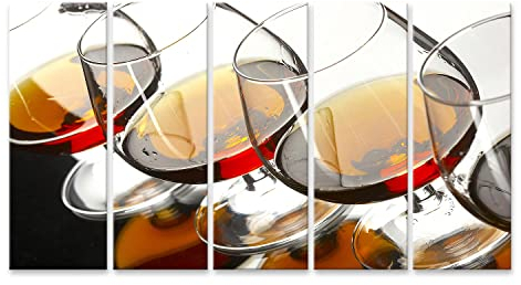 islandburner Tableau sur toile Motif verres de cognac Bar Cognac Images abstraites Tableaux muraux Poster