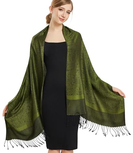 vimate Paisley Pashmina Schal Wrap Stola Soft Silky Jacquard Pashminas Wrap für Abendkleid Reisen Shawl