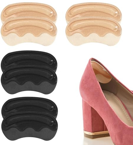 Antirutsch Fersenpolster, 4 Paar Fersenpolster Schuhe für Zu Große Schuhe, Selbstklebender Fersenkissen Schuhpolster Hackenpolster Schuhe Fersenschutz für Schuhe für Damen Herren