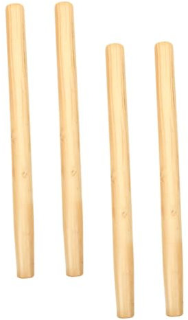Happyyami 4pcs 50cm Solid Wood Handles Ergonomic Replacement Handles for Sickles Hoes Gardening Tools