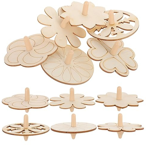 Garneck 18 Stück Holzkreisel bemalen Set - Robustes Holz Bastelset Kinder für Kindergeburtstag Mitgebsel & Gastgeschenke - Kreatives DIY Malkreisel zum Gestalten & Basteln - Pädagogisches Holzspielze