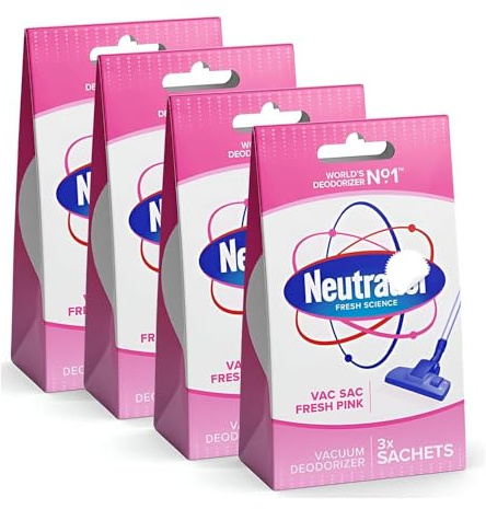 Zopper 12 Sachets Fresh Pink Vacuum Deodorizer Freshen Sachets Freshener Vaccum Clean Fragrance Destroys Odours Vac Sac Super Fresh Hoover Deodorizer