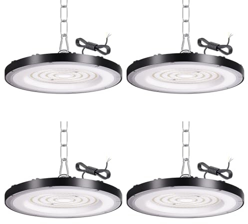 Tayire Faretto LED UFO 100W, 10000lm LED High Bay Light Hall Proiettore Officina Lampada Illuminazione magazzino, Lampada Interni Industriale per Stadio coperto 4 Pack