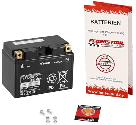 Batterie passend für Honda Crosstourer VFR 1200 X, 2016-2021 (SC76) | AGM, wartungsfrei, einbaufertig, startklar, auslaufsicher, Erstausrüsterqualität von Yuasa, inkl. 7,50€ Batteriepfand