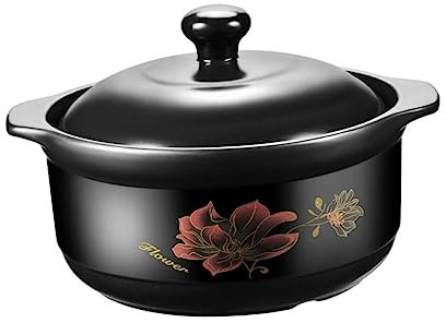 HOLIDYOYO Pentola in Ceramica per Stufati Pentola per Zuppe in Ceramica per Cucinare per Case Ristoranti e Hotel Realizzata Materiali di Resistente e Durevole Superficie Liscia per Uso Sicur