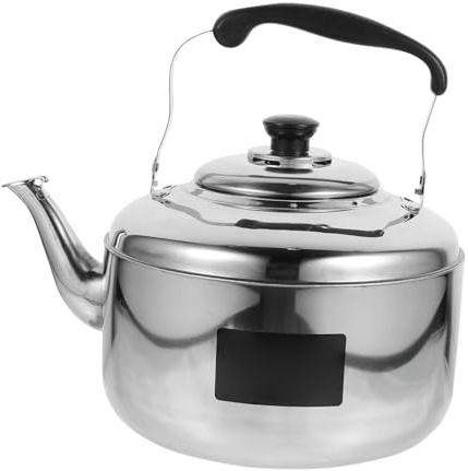 Cabilock Hervidor de Agua de Acero Inoxidable Silbato para Cocina de Inducción y Gas, Diseño Rápido y Resistente Adecuado para Uso Doméstico y Camping