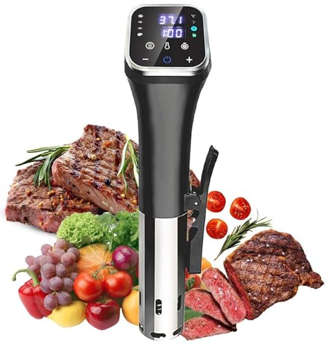 Sous-Vide Cooking Machine, Immersion Circulator, Touch Screen, Precise Temperature and Timer, Anti-Dry Cooking, 360° Water Circulation, Suitable for Home, Restaurant, Etc