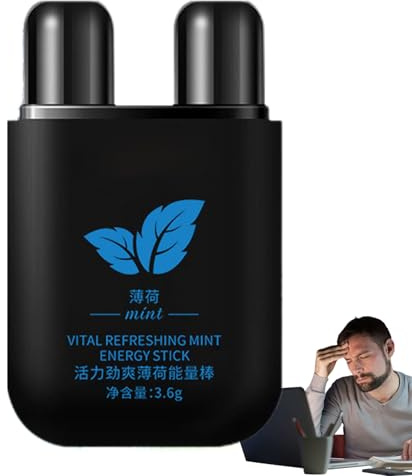 Inhalador de energía nasal, inhalador en barra nasal | Tubo estimulante de doble orificio para inhalar - Tubo de energía para inhalador para estudiar y trabajar horas extras