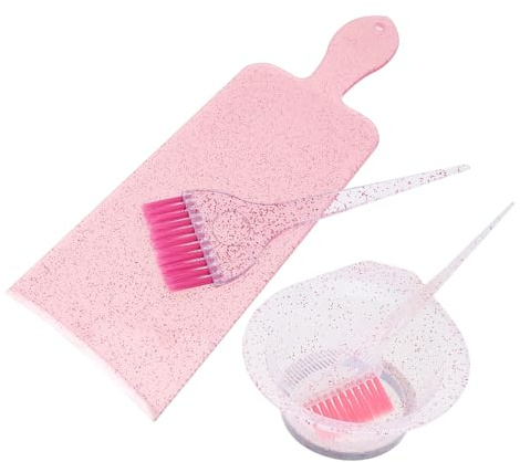 LIFKOME Hair Dye Brush Hair Colour Brush Bowl Easy to Use and Bowl Set for Home Use Made of Sturdy Pp Material Unique Design and Other Side Comb