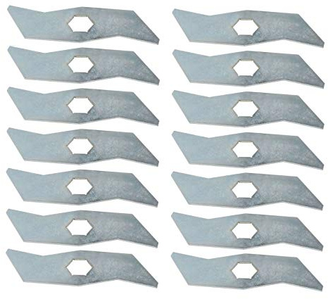 SECURA Jeu de lames (Kit de 14) compatible avec Mastercut V 38 16AEG1G-659 (2000) Scarificateur