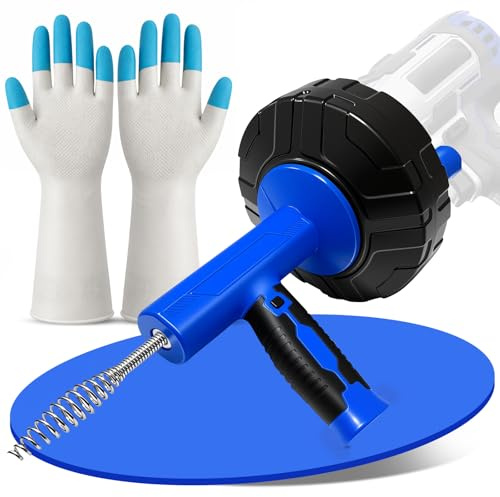 Rohrreinigungsspirale [7,6M] - Abflussreiniger Spirale mit Automatischer Ein und Ausfahrfunktion - Ideal Abflussspirale für Umweltfreundliche Rohrreinigung, Spirale Abfluss Rohrreinigung für Küche Bad