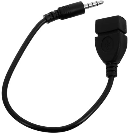 Cabilock Cavo Adattatore USB Femmina a Jack Audio 3,5 Mm per Auto, Convertitore Musicale Plug And Play Compatto, Prolunga Cavo Audio per Dispositivi Elettronici Automobilistici