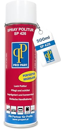 Pro Part® Spray Politur SP 426 – 500 ml – Autopflege High Speed Versiegelung für Lack & Kunststoff – Perfekter Glanz ohne weiße Ränder – Schutz vor Wiederverschmutzung, Made in EU