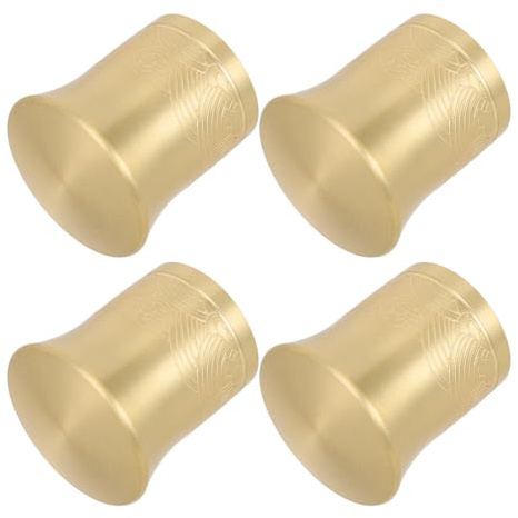 TOPBATHY Poignées Décoratives Dorées pour Meubles Chinois 4 Pièces, Aluminium 40x50 Mm, Style Sculpté Champignon, Accessoires de Ferrure Vintage pour Tiroirs et Armoires, Usage la
