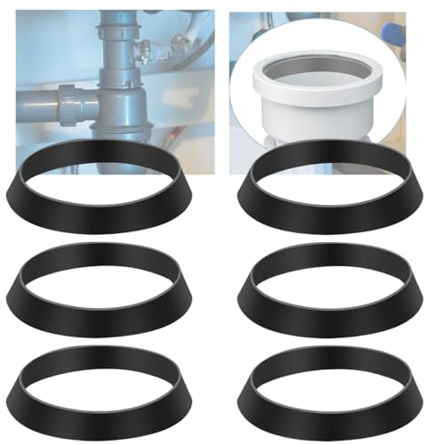 40mm Plumbing Rubber Washers for Waste Pipe & Trap Connections – Leak Proof Replacement Seal Rings for Sink, Basin & Bottle Trap – Durable Flexible Gasket by 315 Supplies (6)