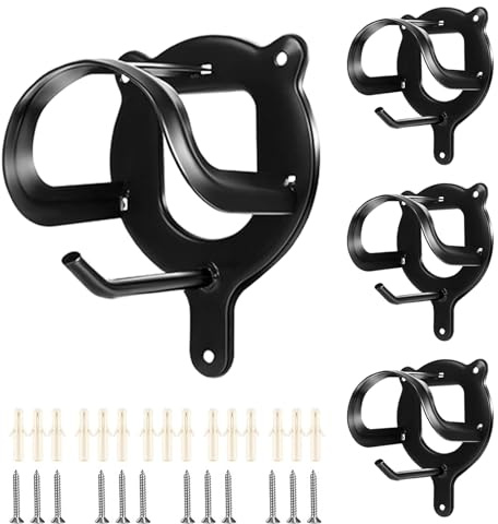 4 PCS Horse Bridle Rack, Metal Bridle Hooks Horses Rein Holders | Black Heavy-Duty Holders with Tubes and Screw Horse Stable Accessories Bridle Holder for Horses Barn Supplies
